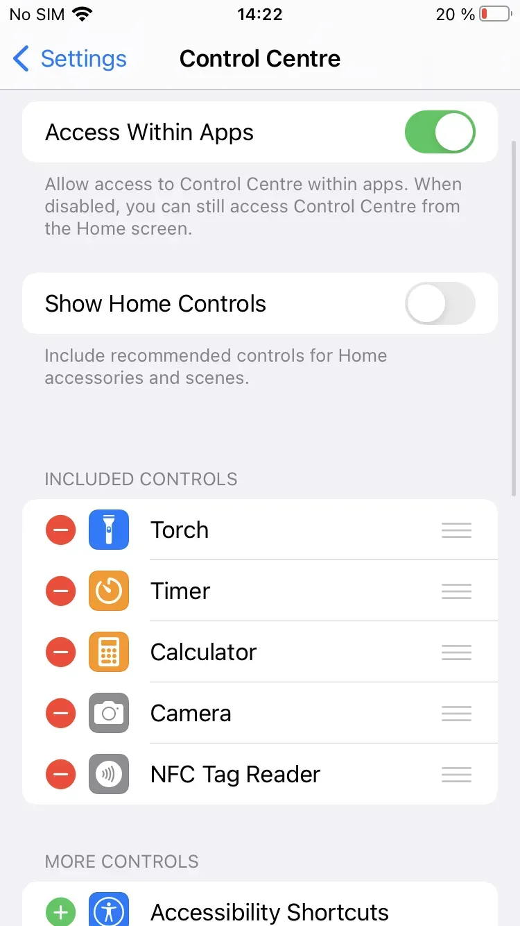 The NFC reading function has already been activated in the settings.