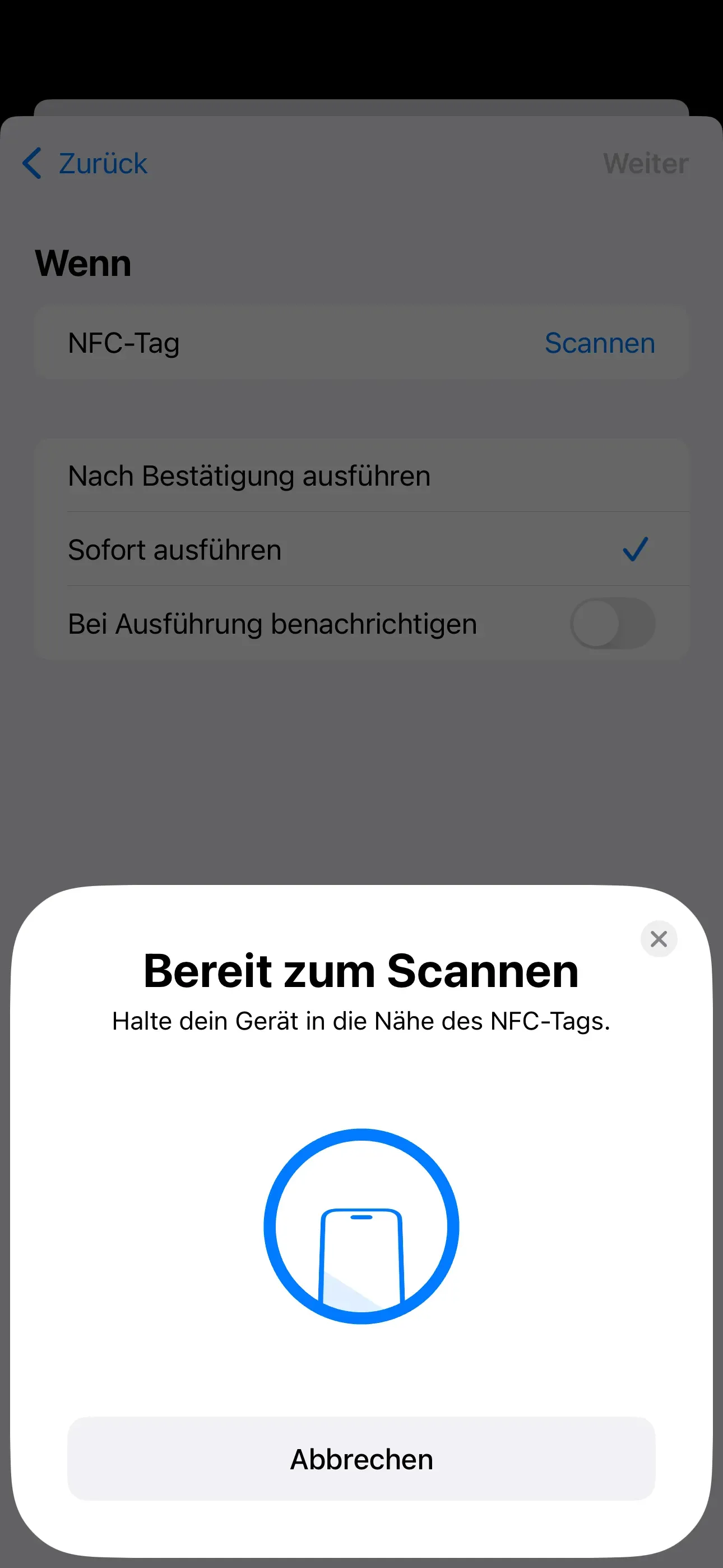 Es erscheint ein Pop-up Fenster 
