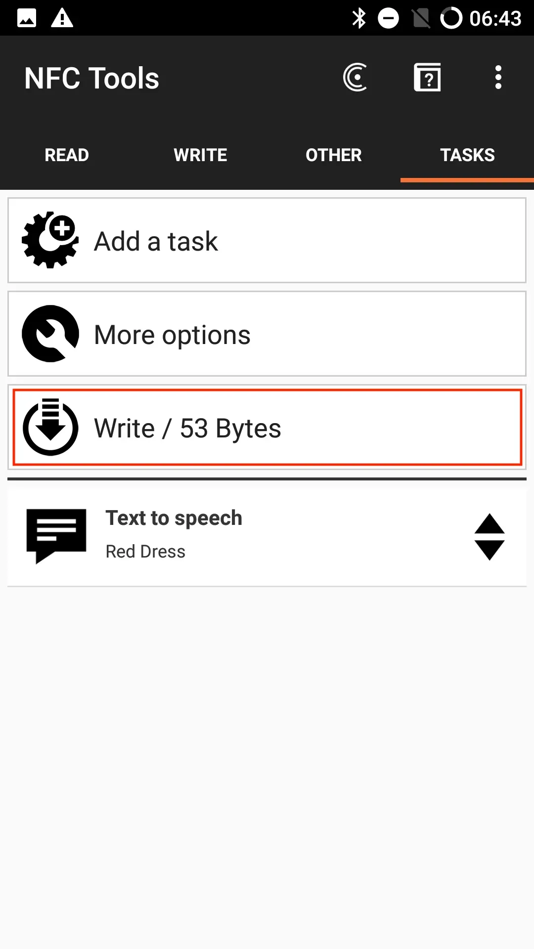 Tap the ‘Write’ button.