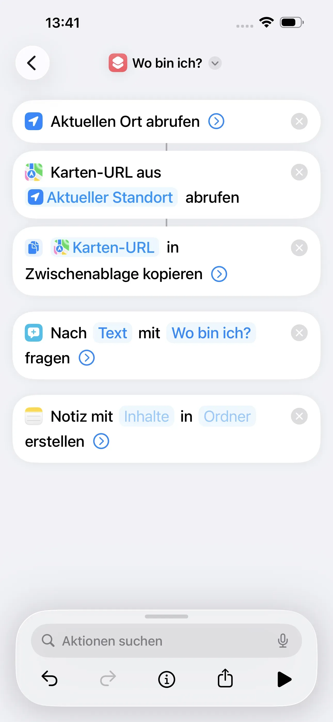 Es wird eine Notiz erstellt.