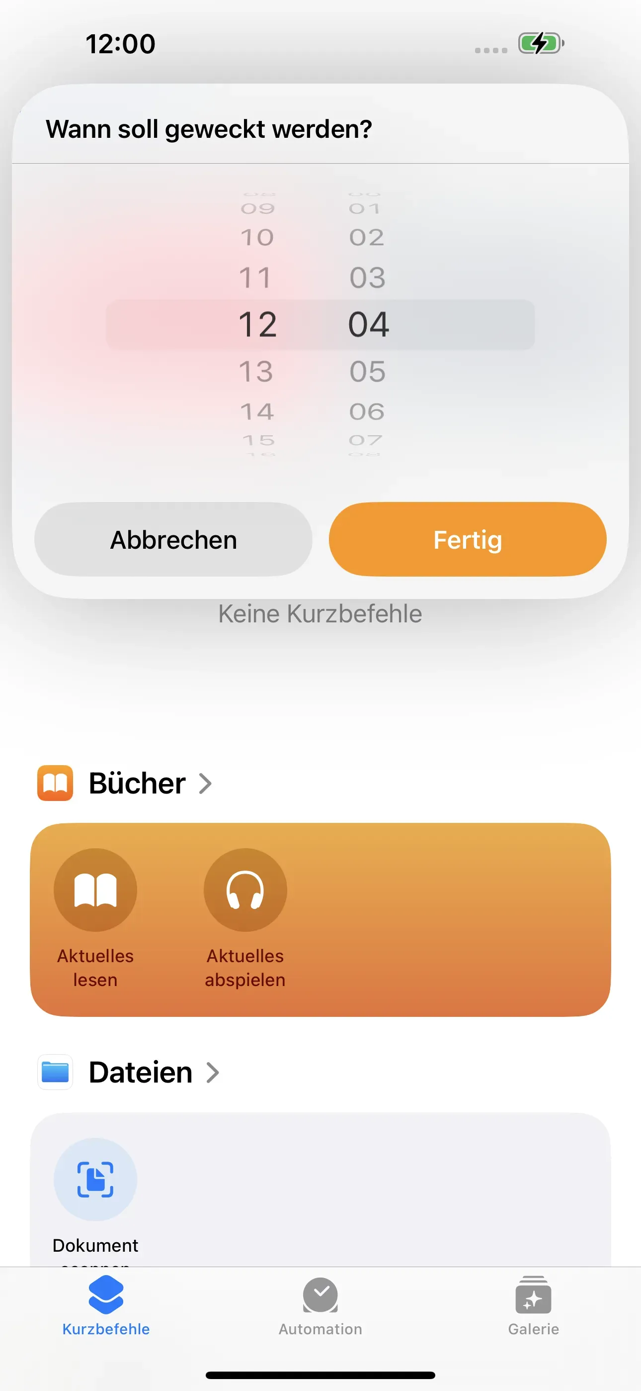 Beim Scan des Tags soll nun eingegeben werden, zu welcher Uhrzeit man geweckt werden möchte.