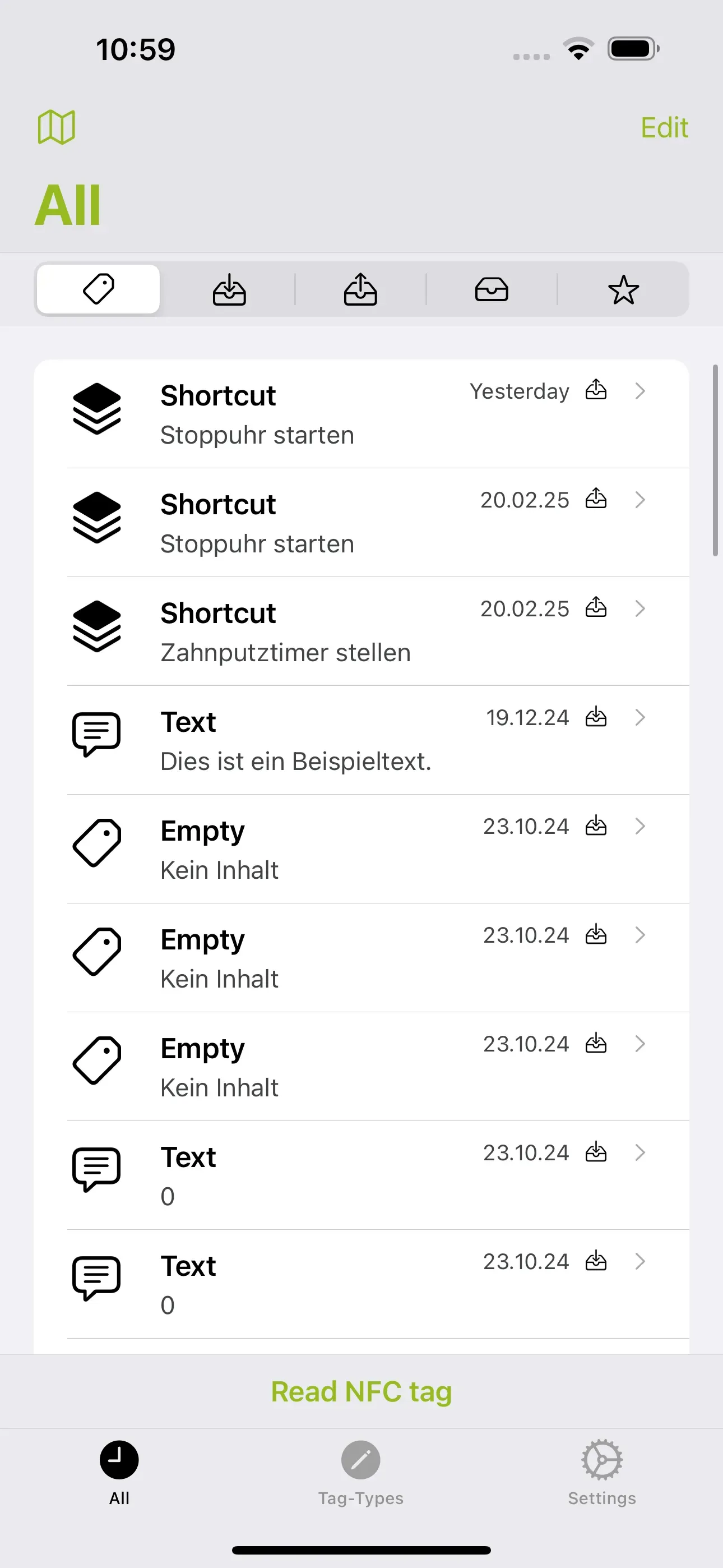 Starting Page NFC21 Tools