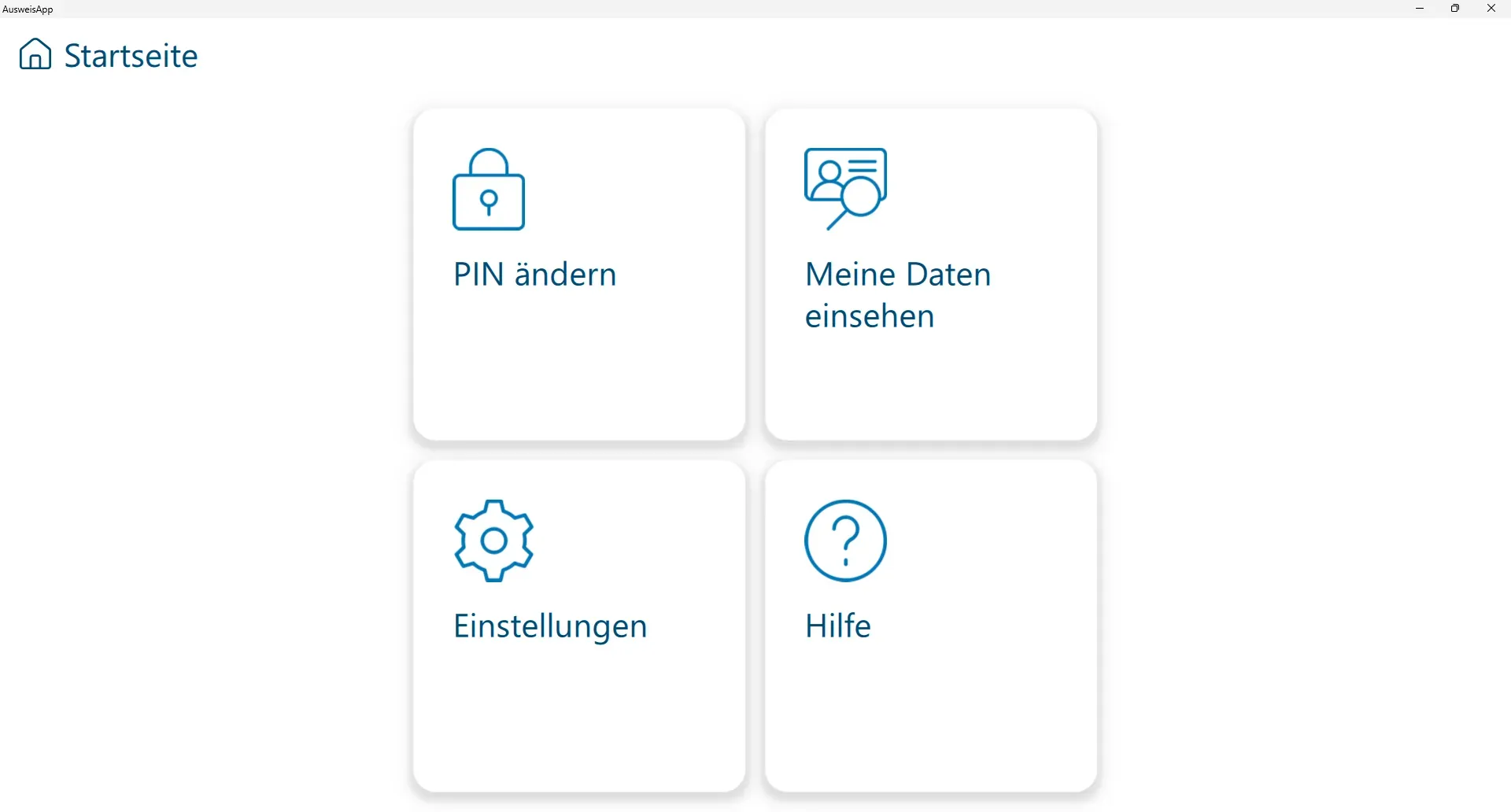 Startseite der AusweisApp