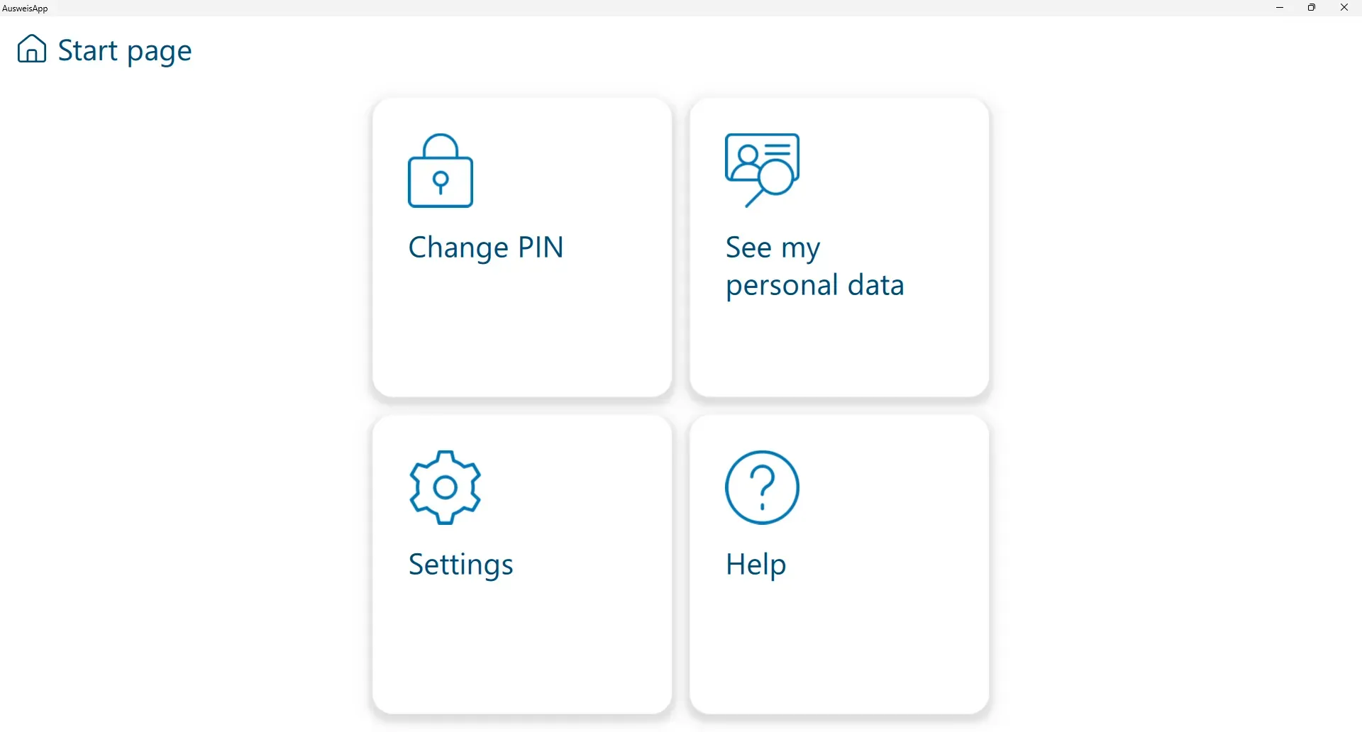 Starting site of the AusweisApp
