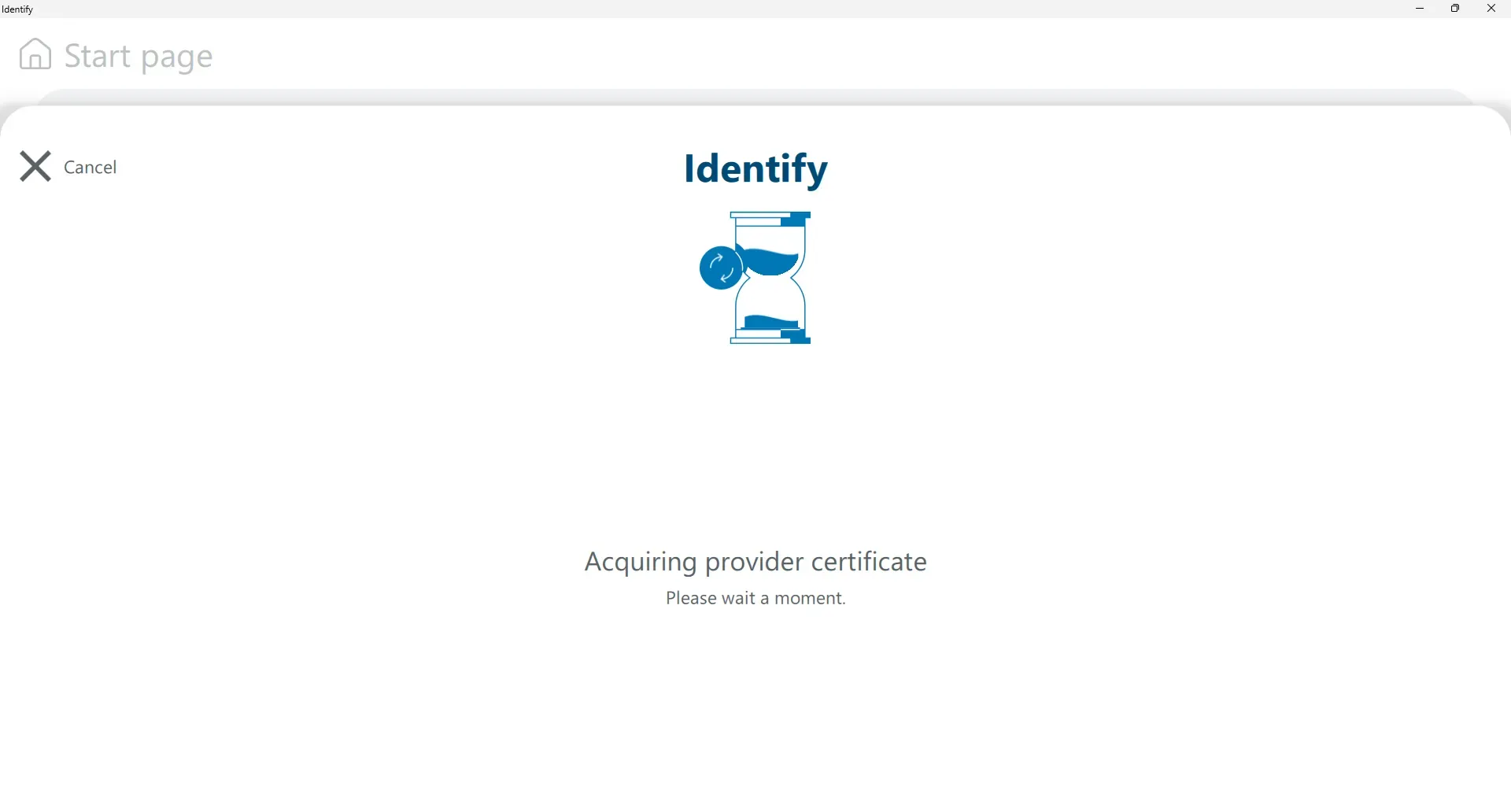 The acquiring provider certificate is downloaded.