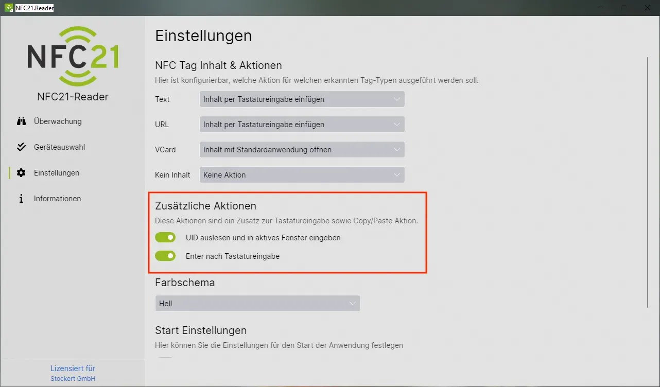 Both options should be activated in the ‘Additional actions’ field. To do this, click on the ‘grey bars’.